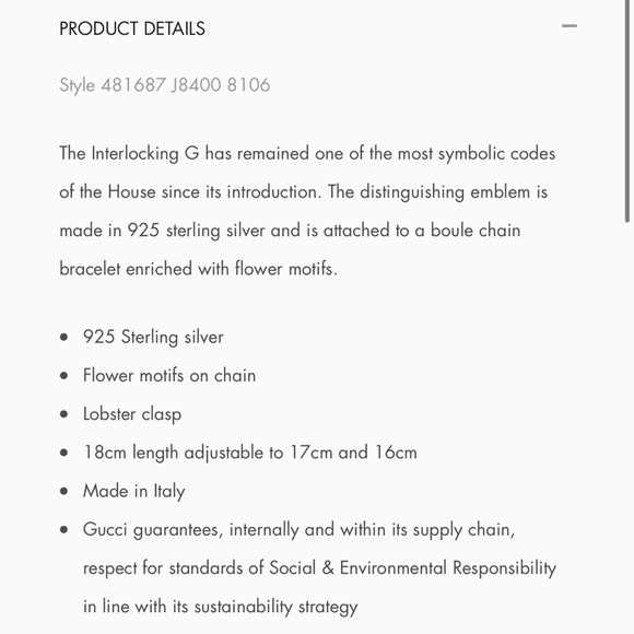 Authentic Gucci silver bracelet - Picture 7 of 7